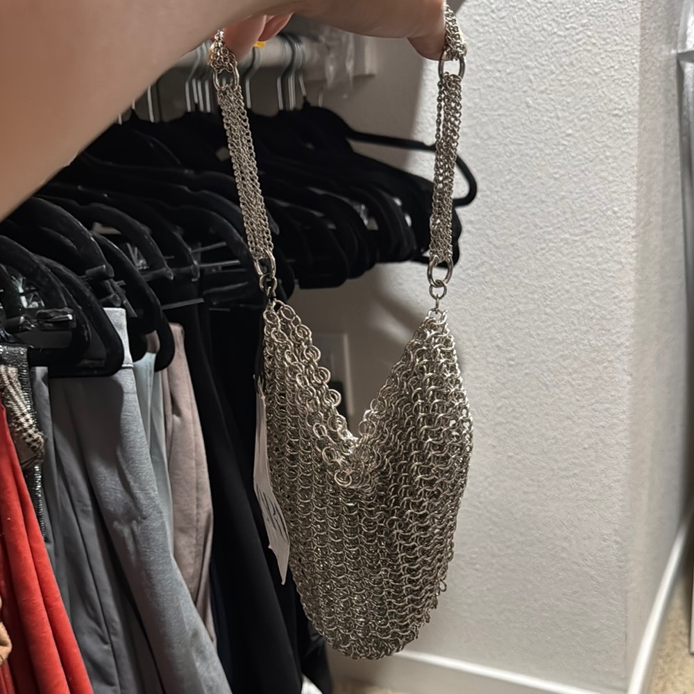 Silver Chainmail Shoulder Bag